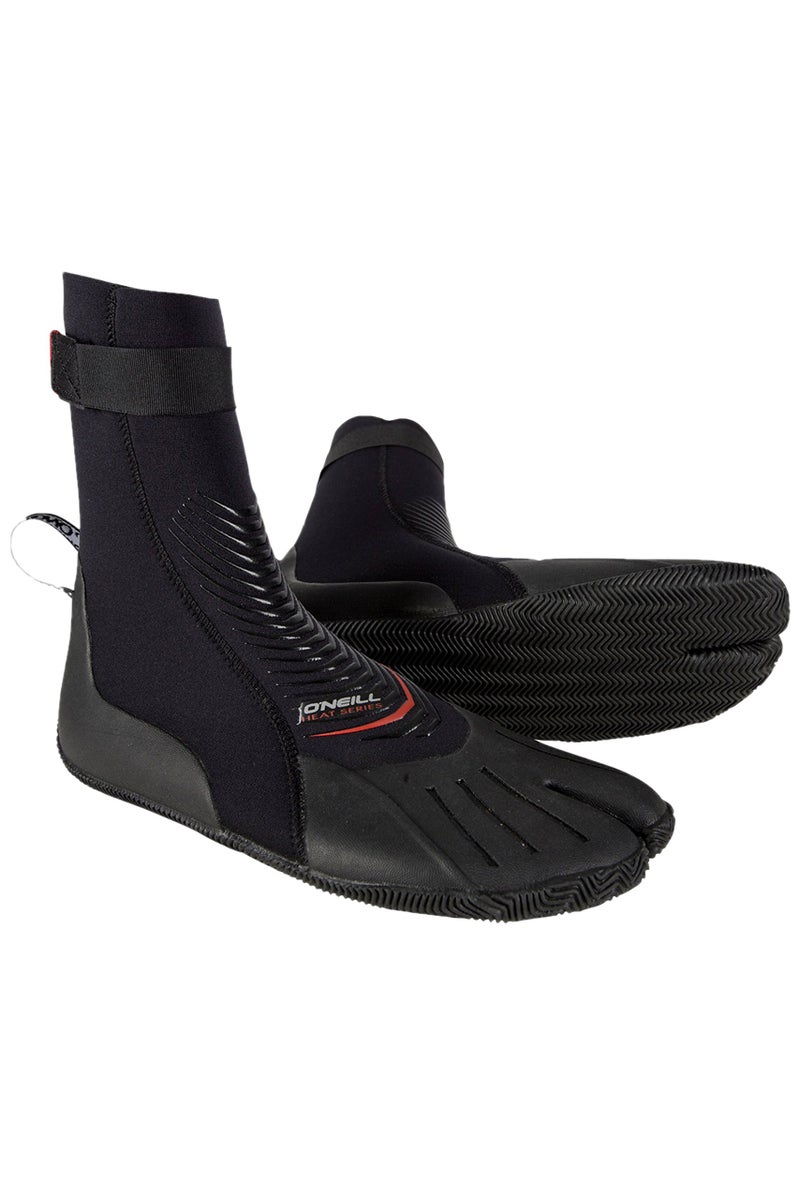 O'Neill Heat 3mm Split Toe Neoprene Boot with Textured Rubber Sole for Cold Water Surfing, Paddleboarding, Snorkeling, and Any Water Activities, Black, 9 - Image 3